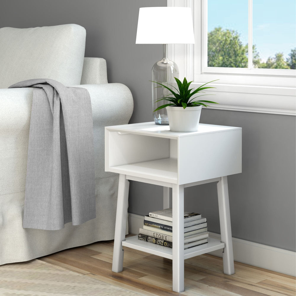 Mid-Century Side Table with Storage Furniture Plank+Beam 