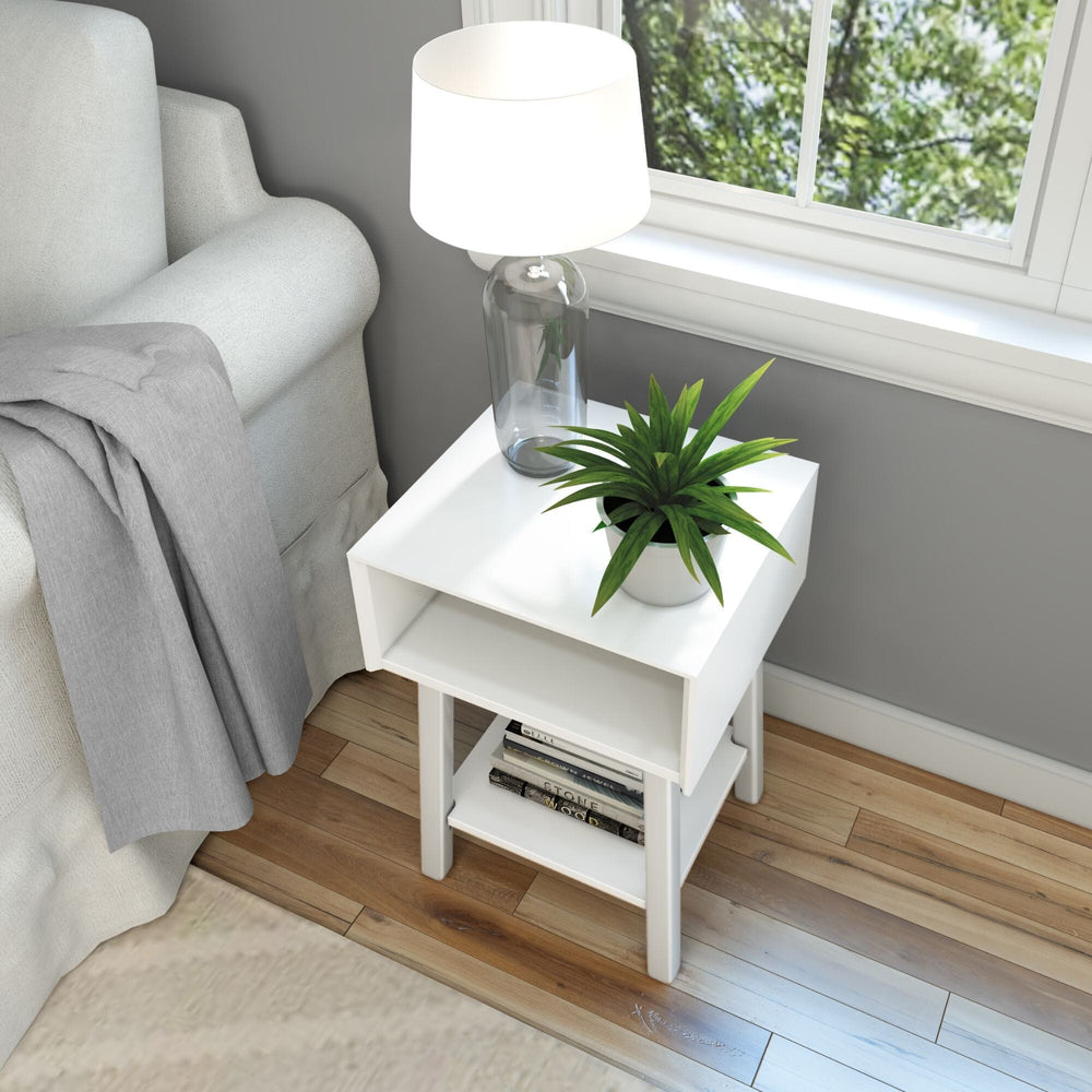 Mid-Century Side Table with Storage Furniture Plank+Beam 
