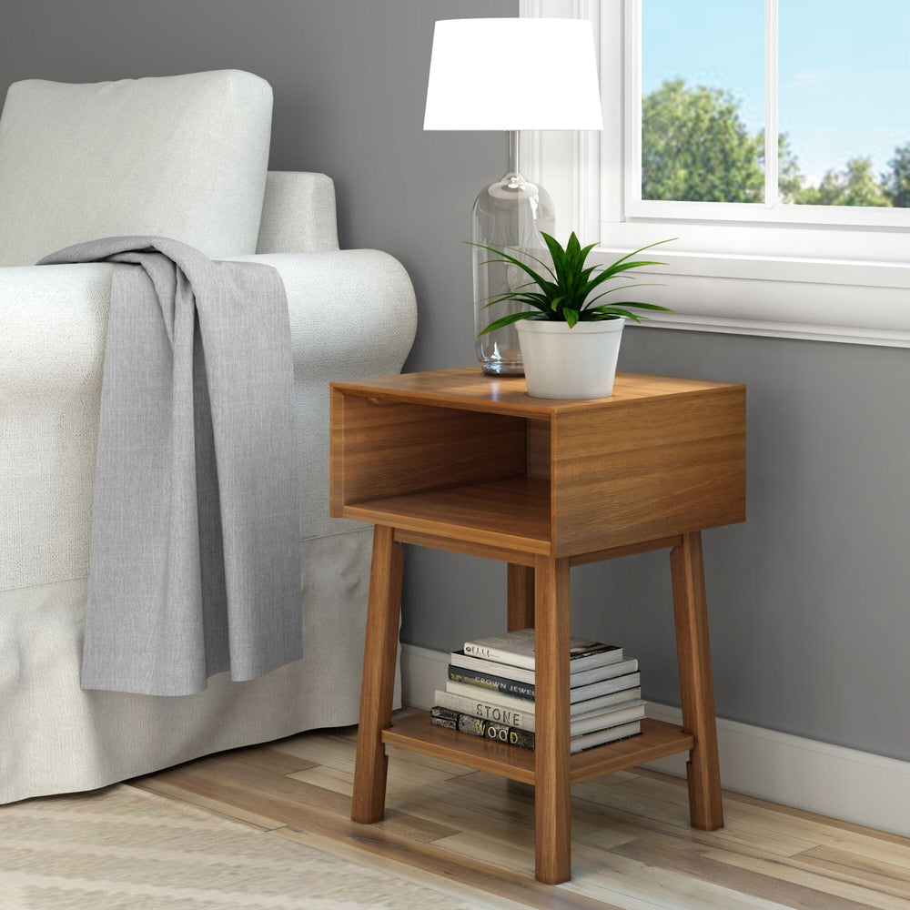 Mid-Century Side Table with Storage Furniture Plank+Beam 