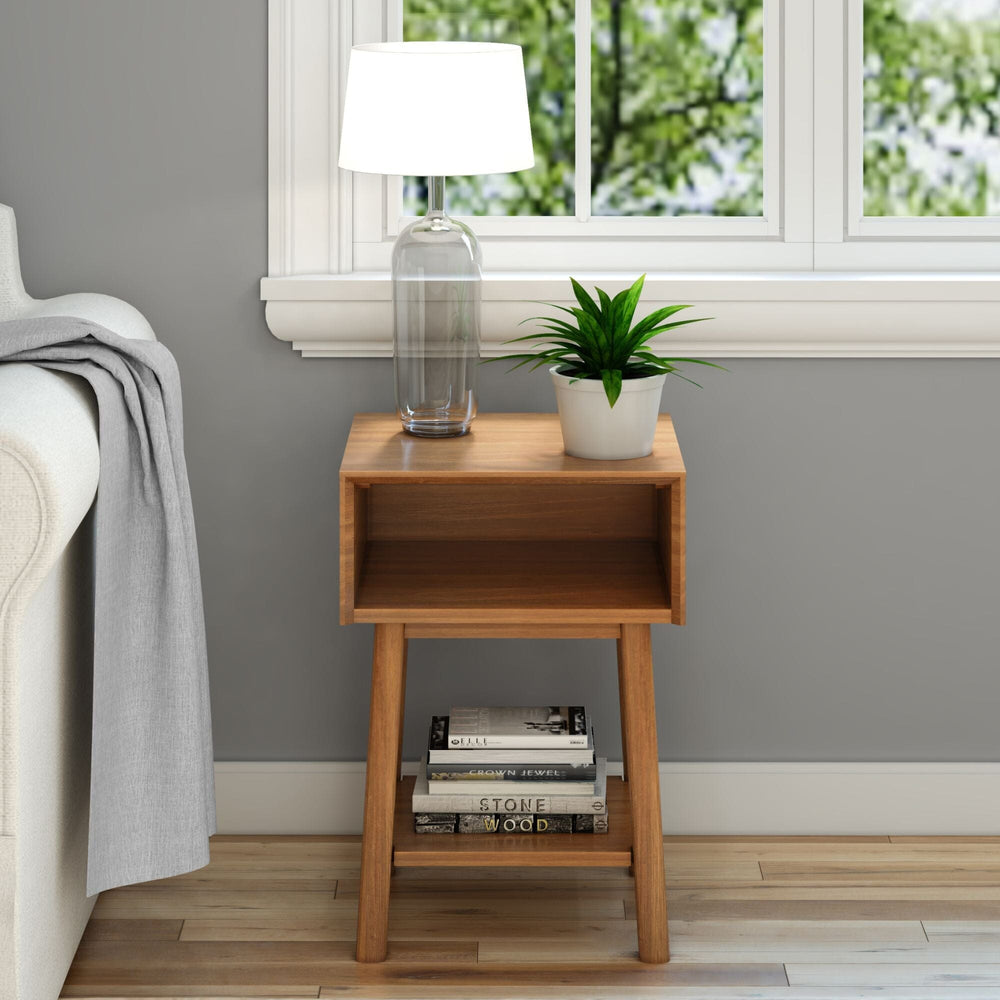 Mid-Century Side Table with Storage Furniture Plank+Beam 