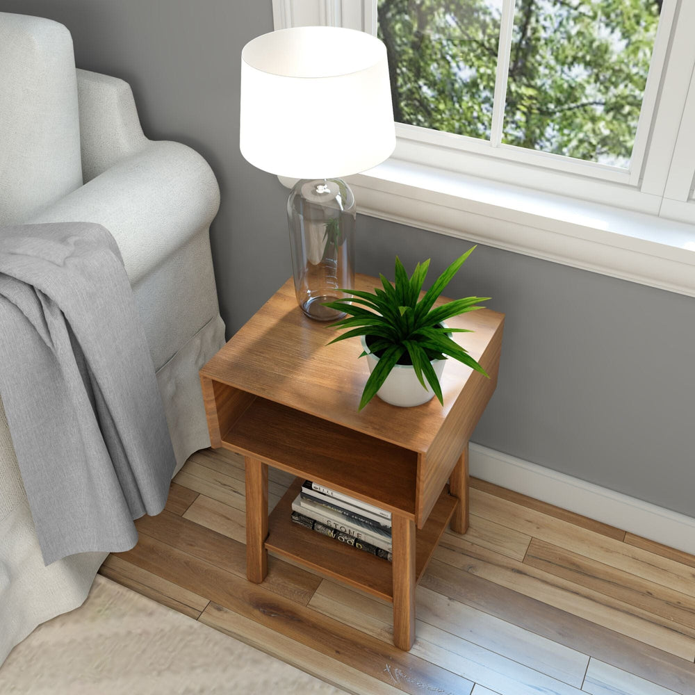 Mid-Century Side Table with Storage Furniture Plank+Beam 