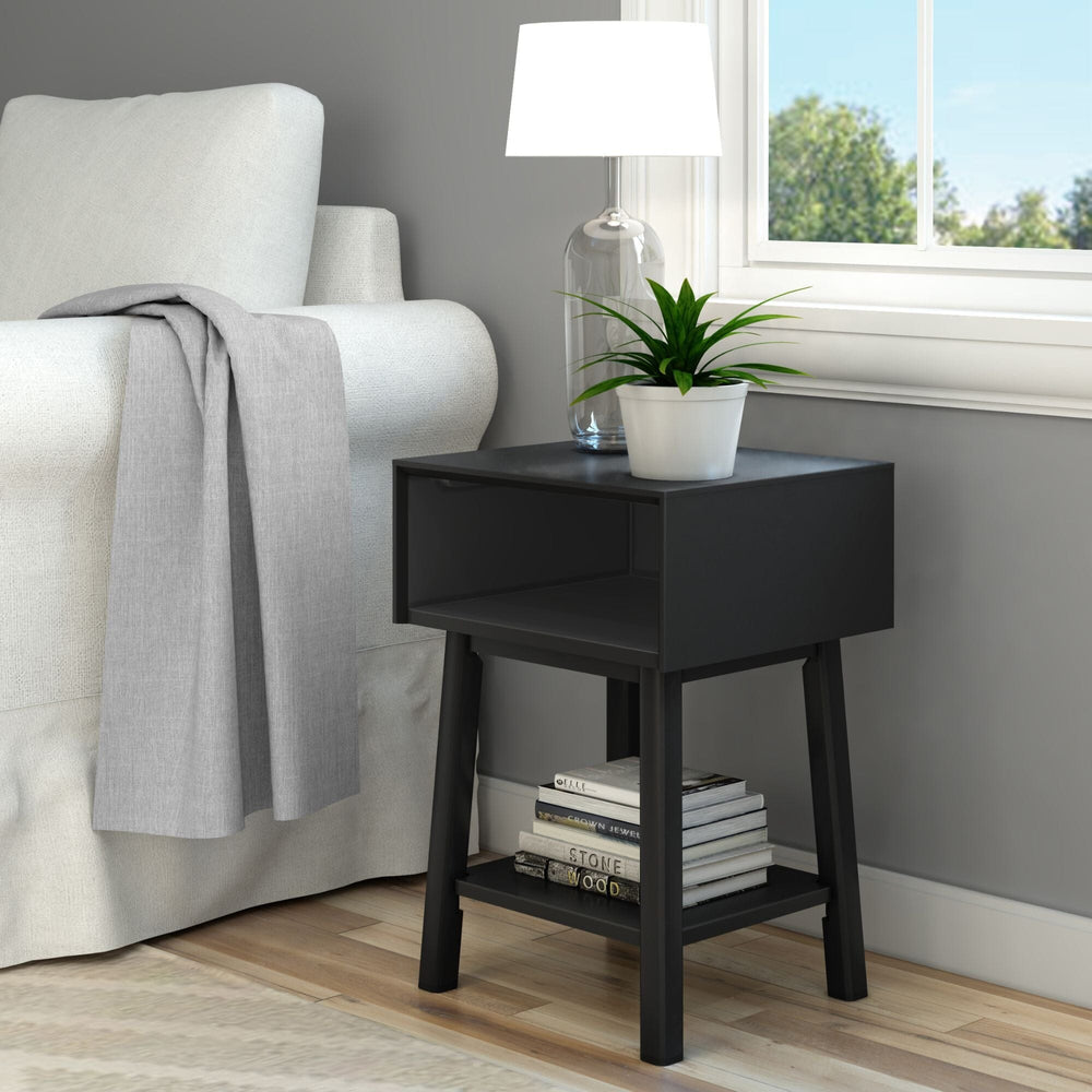 Mid-Century Side Table with Storage Furniture Plank+Beam 