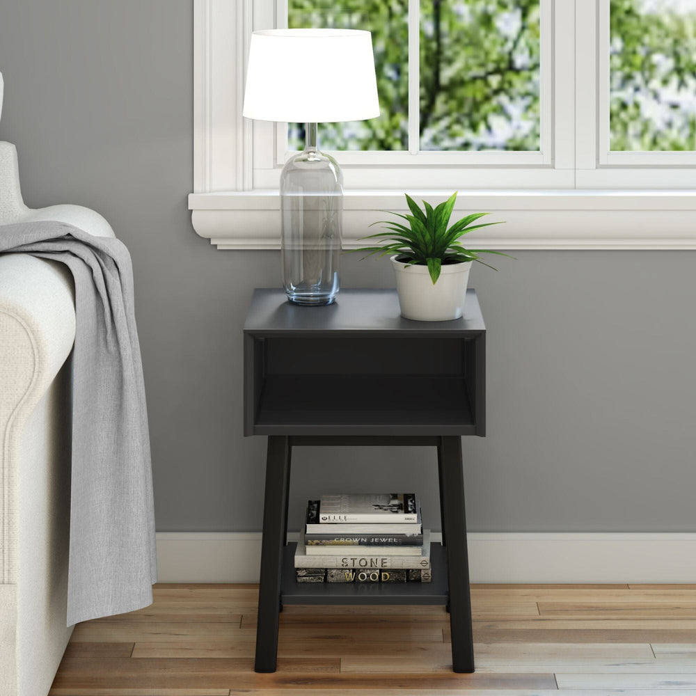 Mid-Century Side Table with Storage Furniture Plank+Beam 