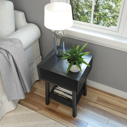 Mid-Century Side Table with Storage Furniture Plank+Beam 