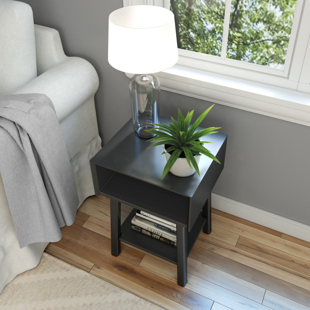 Mid-Century Side Table with Storage Furniture Plank+Beam 