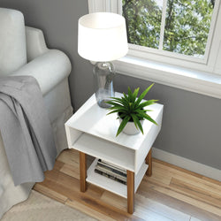Mid-Century Side Table with Storage Furniture Plank+Beam 